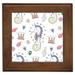 Seamless Pattern Cute Unicorn Cartoon Hand Drawn Framed Tile Front