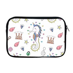 Seamless Pattern Cute Unicorn Cartoon Hand Drawn Apple Macbook Pro 17  Zipper Case by Wegoenart