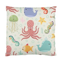 Underwater Seamless Pattern Light Background Funny Standard Cushion Case (one Side)