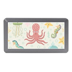 Underwater Seamless Pattern Light Background Funny Memory Card Reader (mini) by Wegoenart