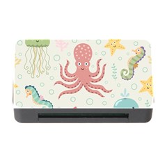 Underwater Seamless Pattern Light Background Funny Memory Card Reader With Cf by Wegoenart