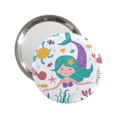 Set Cute Mermaid Seaweeds Marine Inhabitants 2 25  Handbag Mirrors by Wegoenart