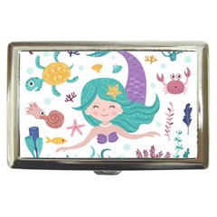 Set Cute Mermaid Seaweeds Marine Inhabitants Cigarette Money Case by Wegoenart