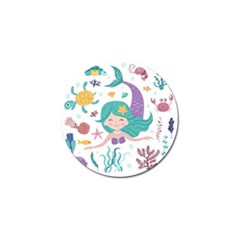 Set Cute Mermaid Seaweeds Marine Inhabitants Golf Ball Marker (10 Pack) by Wegoenart