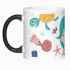 Set Cute Mermaid Seaweeds Marine Inhabitants Morph Mugs by Wegoenart