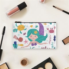 Set Cute Mermaid Seaweeds Marine Inhabitants Cosmetic Bag (small) by Wegoenart