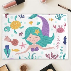 Set Cute Mermaid Seaweeds Marine Inhabitants Cosmetic Bag (xxl) by Wegoenart