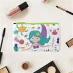 Set Cute Mermaid Seaweeds Marine Inhabitants Cosmetic Bag (XS) Front