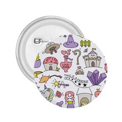 Fantasy Things Doodle Style Vector Illustration 2 25  Buttons by Wegoenart