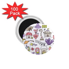 Fantasy Things Doodle Style Vector Illustration 1 75  Magnets (100 Pack)  by Wegoenart