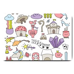 Fantasy Things Doodle Style Vector Illustration Large Doormat  by Wegoenart