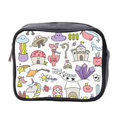 Fantasy Things Doodle Style Vector Illustration Mini Toiletries Bag (two Sides) by Wegoenart