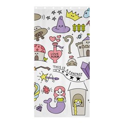 Fantasy Things Doodle Style Vector Illustration Shower Curtain 36  X 72  (stall)  by Wegoenart