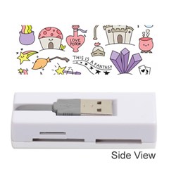 Fantasy Things Doodle Style Vector Illustration Memory Card Reader (stick) by Wegoenart