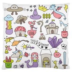 Fantasy Things Doodle Style Vector Illustration Standard Flano Cushion Case (two Sides) by Wegoenart