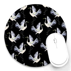 Crane Pattern Round Mousepads