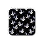 Crane Pattern Rubber Square Coaster (4 pack)  Front