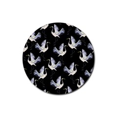 Crane Pattern Rubber Coaster (Round) 