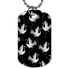 Crane Pattern Dog Tag (two Sides) by Wegoenart