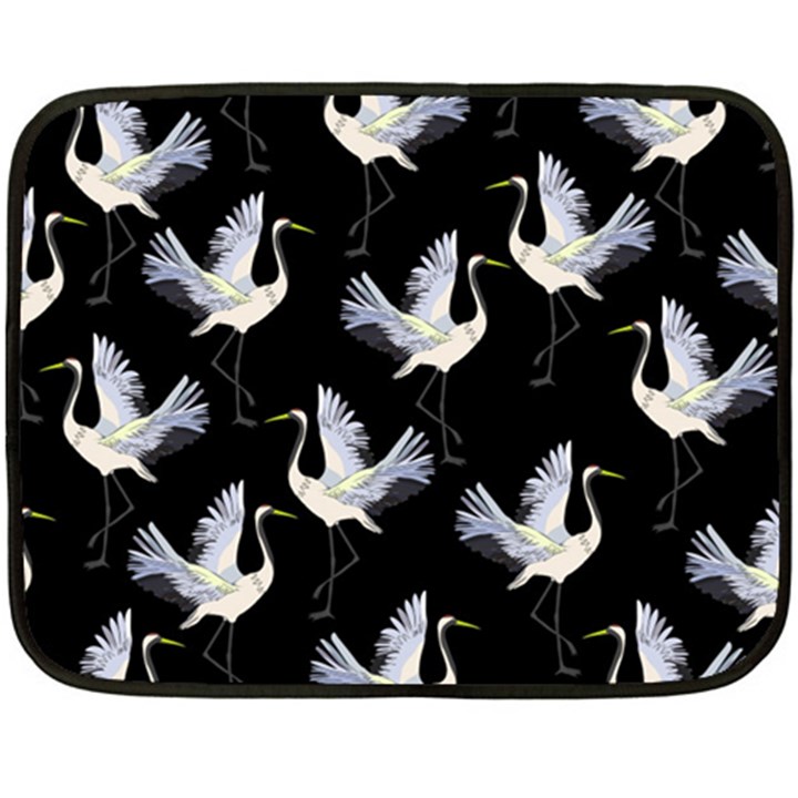 Crane Pattern Fleece Blanket (Mini)