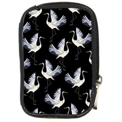 Crane Pattern Compact Camera Leather Case