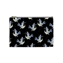 Crane Pattern Cosmetic Bag (medium) by Wegoenart