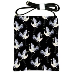 Crane Pattern Shoulder Sling Bag by Wegoenart