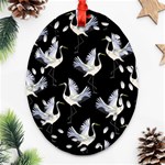 Crane Pattern Ornament (Oval Filigree) Front