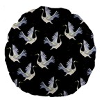 Crane Pattern Large 18  Premium Round Cushions Back