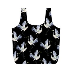 Crane Pattern Full Print Recycle Bag (M)