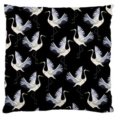 Crane Pattern Large Flano Cushion Case (one Side) by Wegoenart