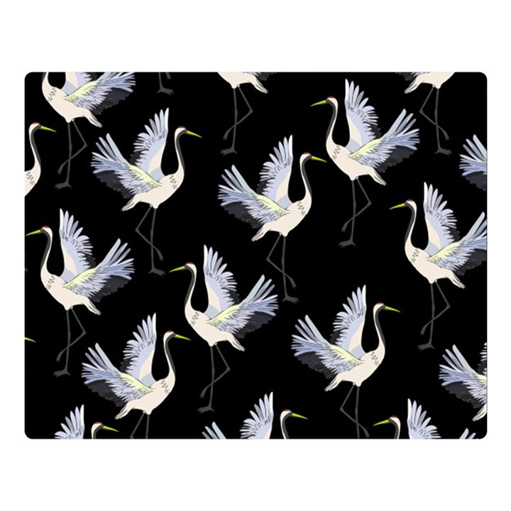 Crane Pattern Double Sided Flano Blanket (Large) 