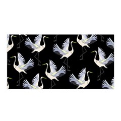 Crane Pattern Satin Wrap by Wegoenart