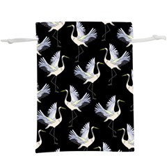 Crane Pattern  Lightweight Drawstring Pouch (XL)