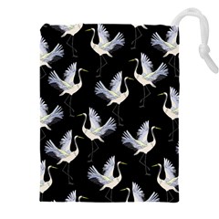 Crane Pattern Drawstring Pouch (4xl)