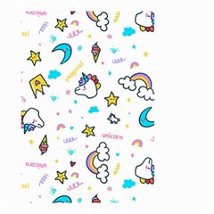 Unicorns Rainbows Seamless Pattern Small Garden Flag (two Sides) by Wegoenart