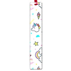 Unicorns Rainbows Seamless Pattern Large Book Marks by Wegoenart