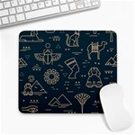 Dark Seamless Pattern Symbols Landmarks Signs Egypt Large Mousepads Front