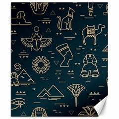 Dark Seamless Pattern Symbols Landmarks Signs Egypt Canvas 20  X 24  by Wegoenart