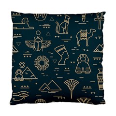 Dark Seamless Pattern Symbols Landmarks Signs Egypt Standard Cushion Case (one Side)