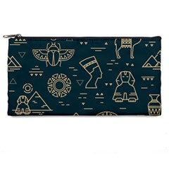 Dark Seamless Pattern Symbols Landmarks Signs Egypt Pencil Cases by Wegoenart