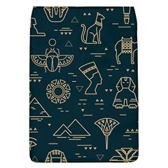 Dark Seamless Pattern Symbols Landmarks Signs Egypt Removable Flap Cover (l) by Wegoenart