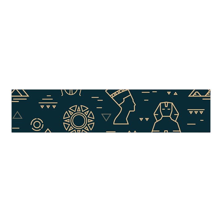 Dark Seamless Pattern Symbols Landmarks Signs Egypt Velvet Scrunchie