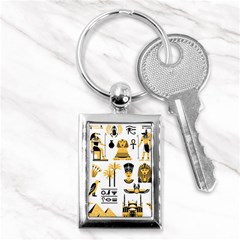 Egypt Symbols Decorative Icons Set Key Chain (rectangle) by Wegoenart