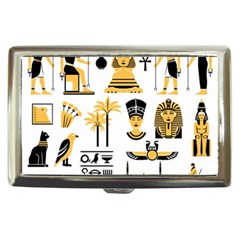 Egypt Symbols Decorative Icons Set Cigarette Money Case by Wegoenart