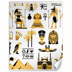 Egypt Symbols Decorative Icons Set Canvas 12  X 16  by Wegoenart