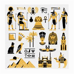 Egypt Symbols Decorative Icons Set Medium Glasses Cloth (2 Sides) by Wegoenart