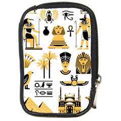 Egypt Symbols Decorative Icons Set Compact Camera Leather Case by Wegoenart