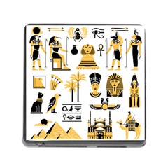 Egypt Symbols Decorative Icons Set Memory Card Reader (square 5 Slot) by Wegoenart