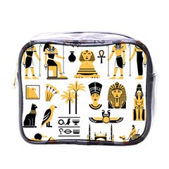 Egypt Symbols Decorative Icons Set Mini Toiletries Bag (one Side) by Wegoenart